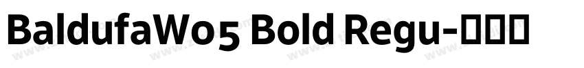 BaldufaW05 Bold Regu字体转换